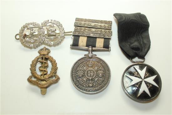 Nurses medal and medallion, badges to Superintendant Gardner